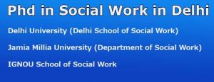 phd in social work delhi university